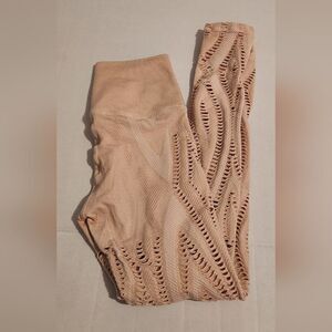 Avocado Serenity Shredded Leggings in Pale Pink Size Small